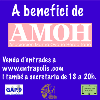 CONCERT SOLIDARI DE GÒSPEL L'ALIANÇA A BENEFICI DE AMOH (ASOCIACIÓN MAMA OVARIO HEREDITARIO)