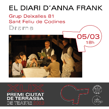 EL DIARI D'ANNA FRANK - 49è Premi Ciutat de Terrassa de Teatre