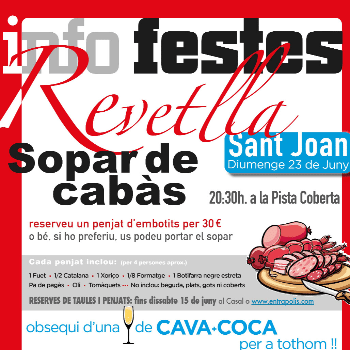 Revetlla de Sant Joan. Sopar i ball amb Dj Eskardi