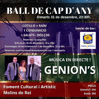 BALL DE CAP D'ANY. Al Foment de Molins de Rei.