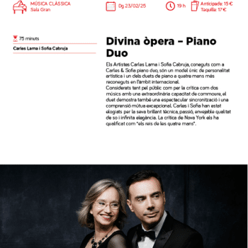 DIVINA ÒPERA – PIANO DUO