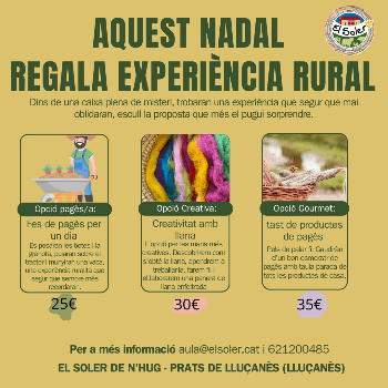 Aquest Nadal regala experiència rural