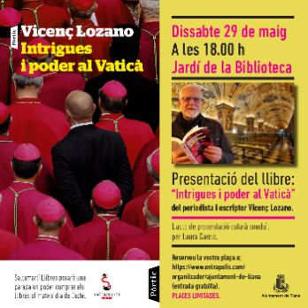 Presentació llibre Intrigues al Vaticà de Vicenç Lozano