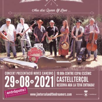 Concert country-folk Jim Tersol & The Dreamers a Castellterçol el 29/08/2021