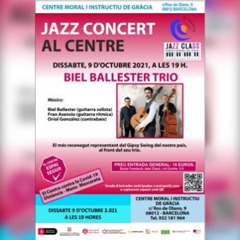 Jazz Concert: Biel Ballester Trio