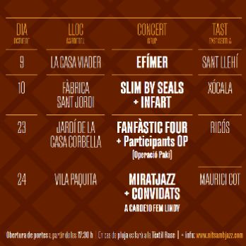 Concert "SLIM BY SEALS + INFART" a la Cerveseria Sant Jordi - CICLE "JAZZ DE XOC"