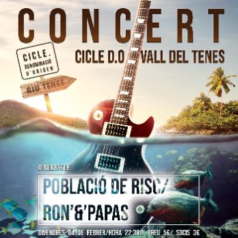 Concert amb Població de risc i Ron'&'Papas. Cicle D.O. Vall del Tenes.