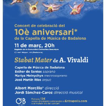 Concert desè aniversari de la Capella de Música de Badalona