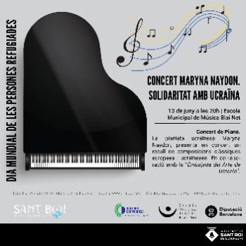 Maryna Naydon. Concert de piano - Dia Mundial de les Persones Refugiades 2023