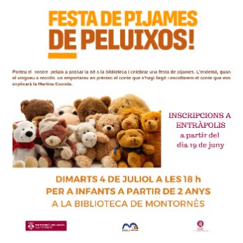 Tallers creatius. Festa de pijames dels peluixos