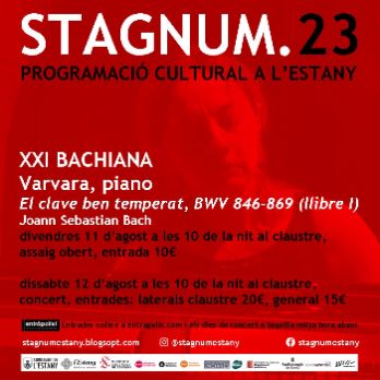 Festival STAGNUM: Assaig obert de la XXI Bachiana amb Varvara