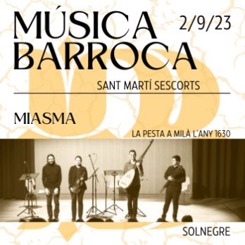 Música Barroca a Sant Martí - dissabte 2 set.