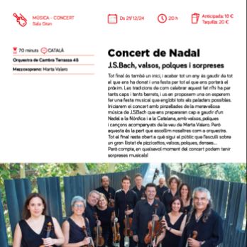 CONCERT DE NADAL - J.S.BACH, VALSOS, POLQUES I SORPRESES