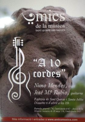 "A 10 CORDES", NUNO MENDES, VIOLÍ I JOSE Mª RUBIO, GUITARRA