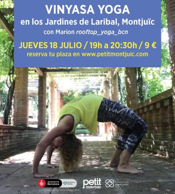 Yoga Vinyasa en los Jardines de Laribal (Montjuïc)