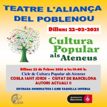 Cicle de Cultura Popular 2021 - Cobla Sant Jordi Ciutat de Barcelona - AUTORS ACTUALS II